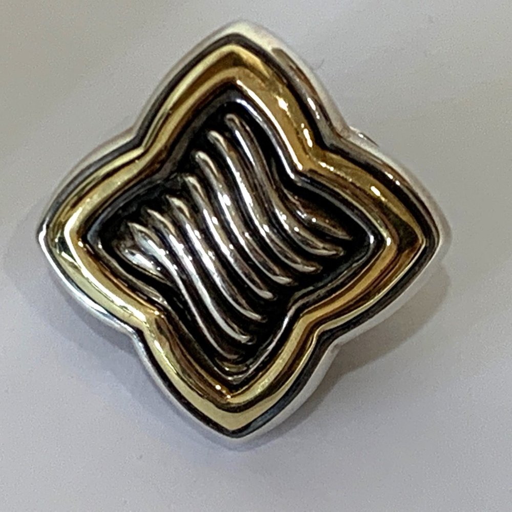 DAVID YURMAN Quatrefoil Earrings in Sterling Silver and 18K Yellow - Picture 8 of 16